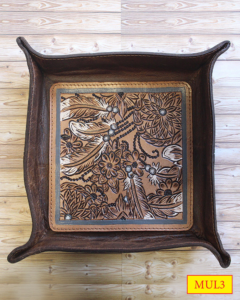 WESTERN GENUINE LEATHER JEWELRY TRAY