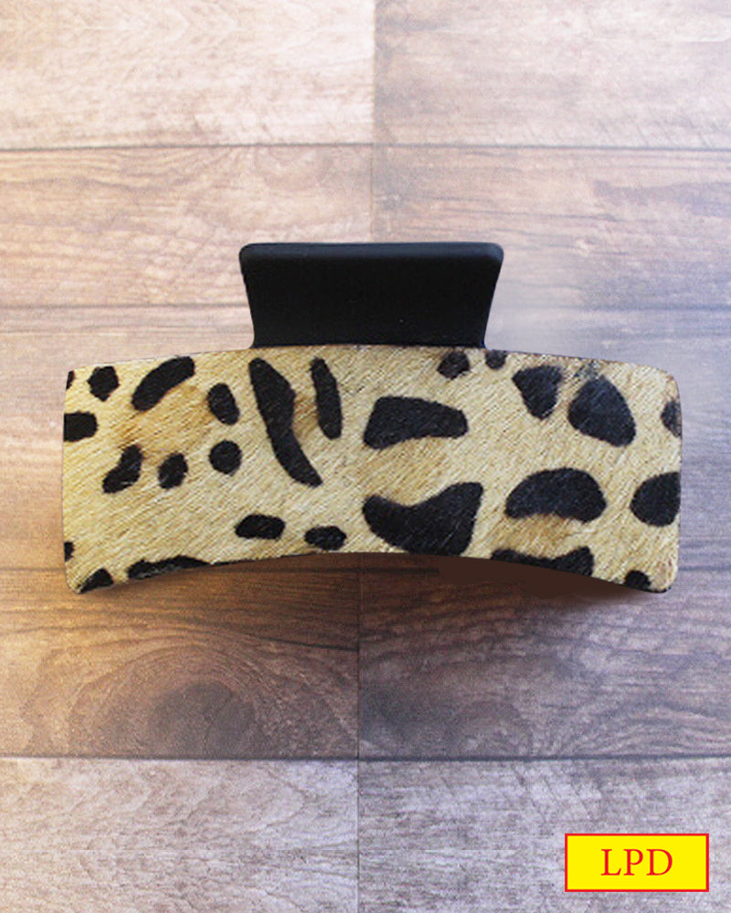 WESTERN COWHIDE HAIR CLAW CLIPS