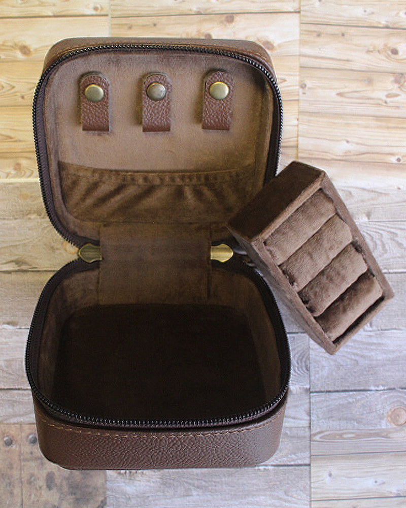 WESTERN GENUINE LEATHER JEWELRY CASE