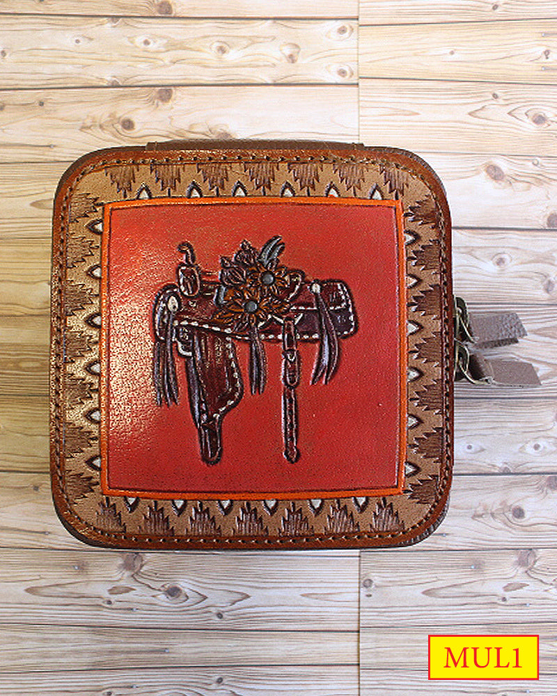WESTERN GENUINE LEATHER JEWELRY CASE