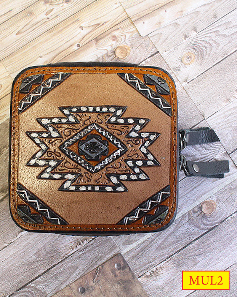 WESTERN GENUINE LEATHER JEWELRY CASE
