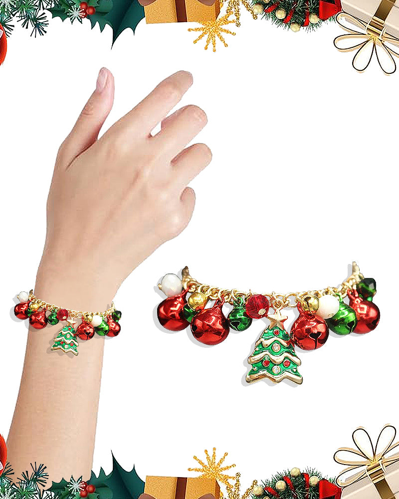 CHRISTMAS THEME PENDANT BELL BRACELET