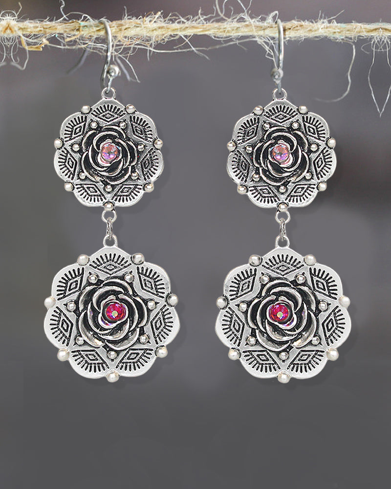 WESTERN FLORAL DROP EARRINGS