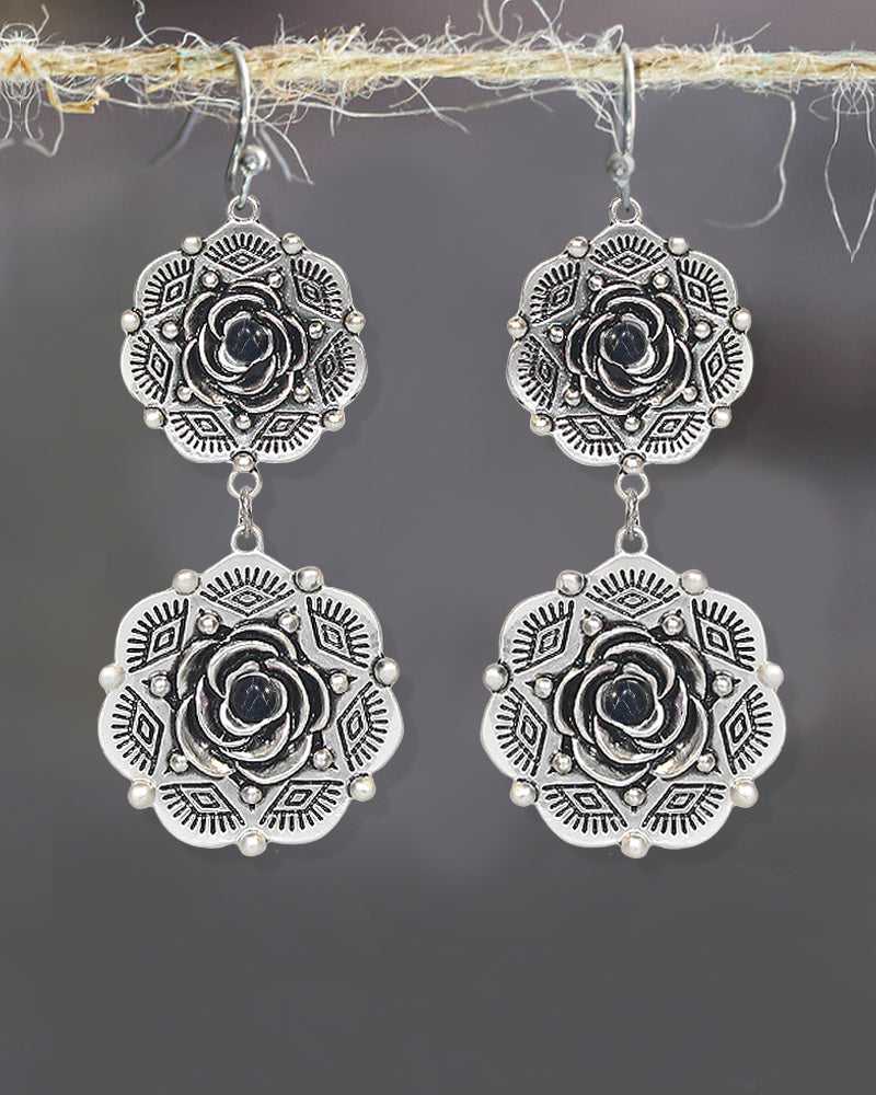 WESTERN FLORAL DROP EARRINGS