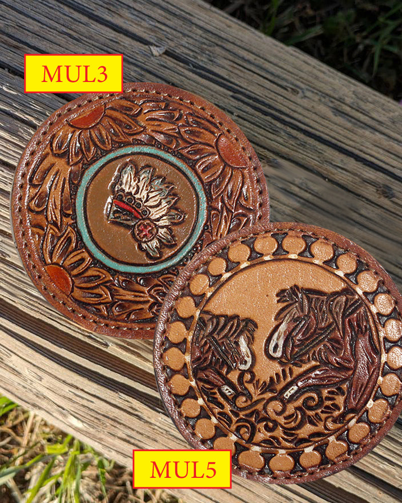 WESTERN GENUINE LEATHER CUP COASTER